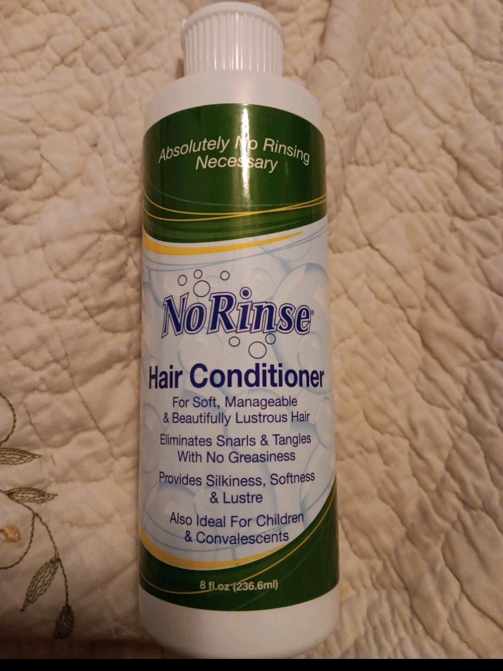No Rinse Hair Conditioner, 8 Oz Alcohol Free